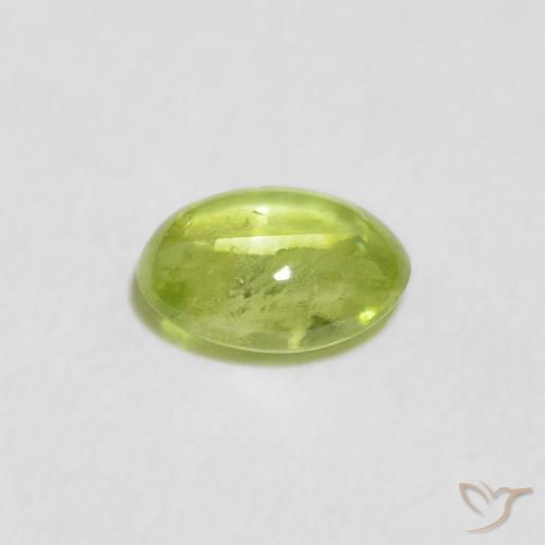 Sphene Gemstone in 6.2 x 4.8 mm Size for Sale, Sphene Stone in Lively Yellowish Green Color