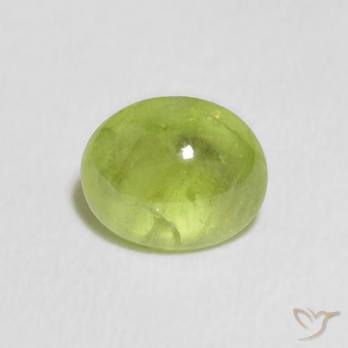 1.04ct Natural Lively Green Sphene, Oval, Transparent