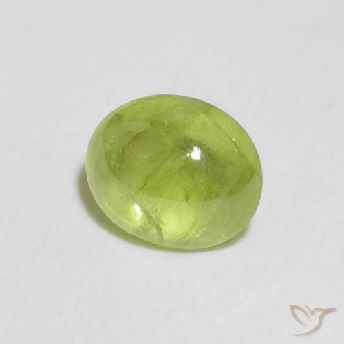 1.04 ct Green Sphene Stone, Natural Sphene in Oval Cabochon Shape for Sale