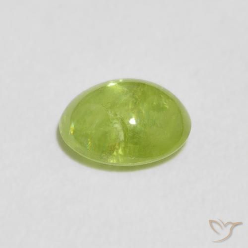 Sphene Gemstone in 6.6 x 5.5 mm Size for Sale, Sphene Stone in Lively Green Color