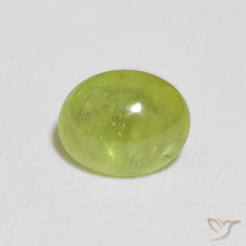 1.15ct Natural Lively Green Sphene, Oval, Transparent