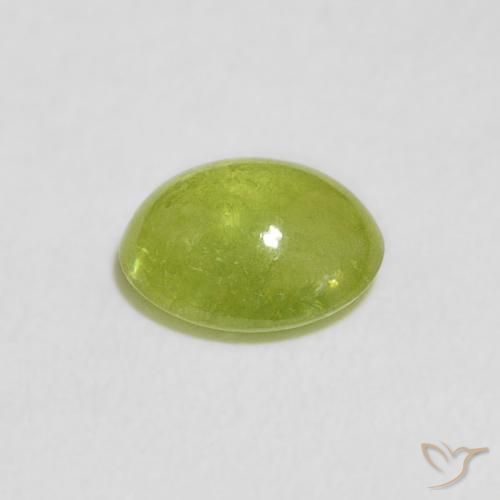 Sphene Gemstone in 6.9 x 5.7 mm Size for Sale, Sphene Stone in Lively Green Color