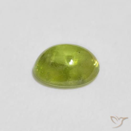 Sphene Gemstone in 6.3 x 4.9 mm Size for Sale, Sphene Stone in Olive Green Color