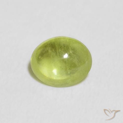 0.76ct Natural Lively Yellowish Green Sphene, Oval, Transparent
