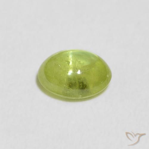 Sphene Gemstone in 5.8 x 4.8 mm Size for Sale, Sphene Stone in Lively Yellowish Green Color