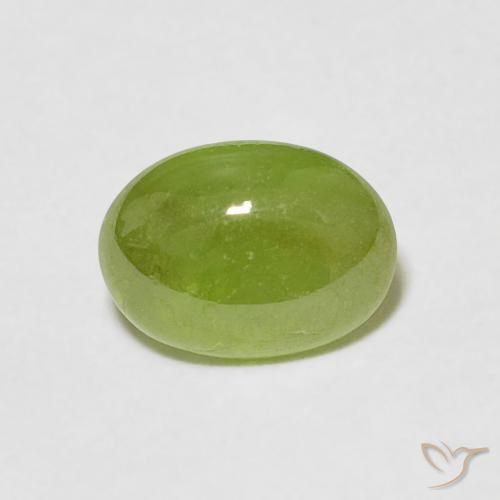 1.20ct Natural Medium Green Sphene, Oval, Transparent