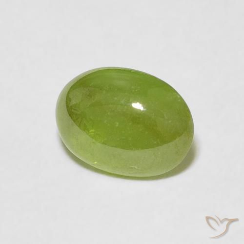 1.20 ct Green Sphene Stone, Natural Sphene in Oval Cabochon Shape for Sale