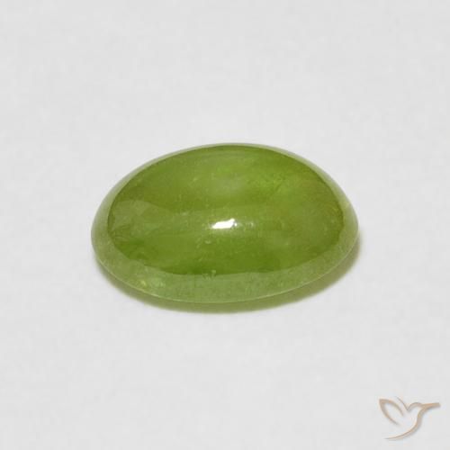Sphene Gemstone in 7.4 x 5.5 mm Size for Sale, Sphene Stone in Medium Green Color