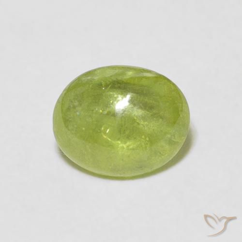 1.10ct Natural Lime Green Sphene, Oval, Transparent