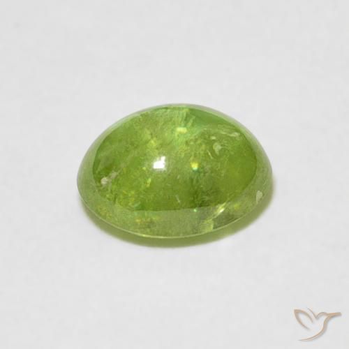 Sphene Gemstone in 6.4 x 5.3 mm Size for Sale, Sphene Stone in Lively Green Color