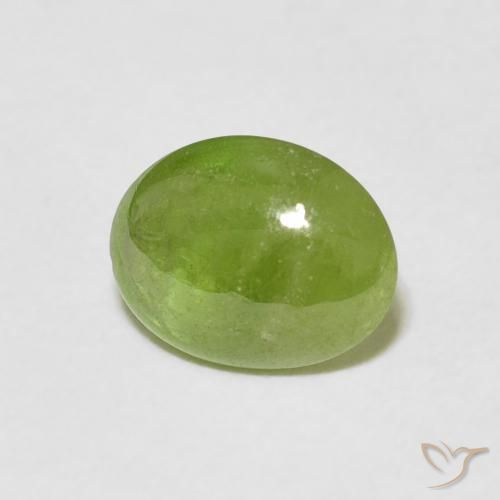 1.16 ct Green Sphene Stone, Natural Sphene in Oval Cabochon Shape for Sale