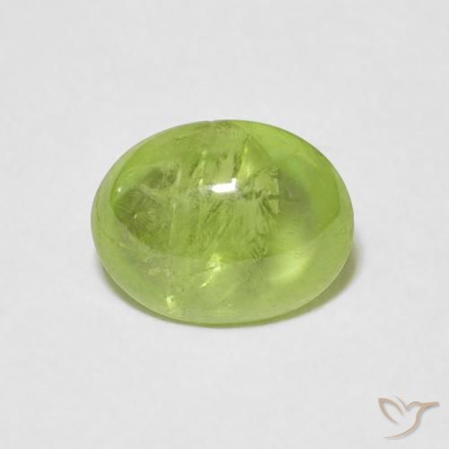 1.60ct Natural Light Lively Green Sphene, Oval, Transparent