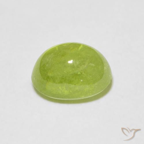 Sphene Gemstone in 7.2 x 5.5 mm Size for Sale, Sphene Stone in Medium Green Color