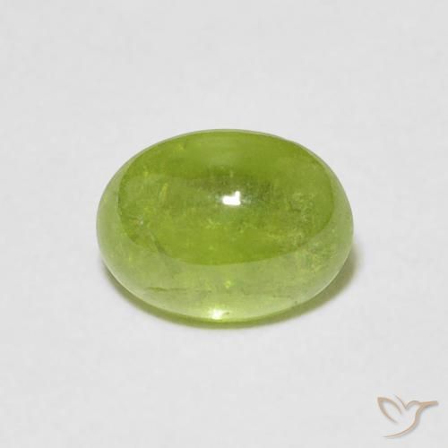 1.41ct Natural Medium Green Sphene, Oval, Transparent