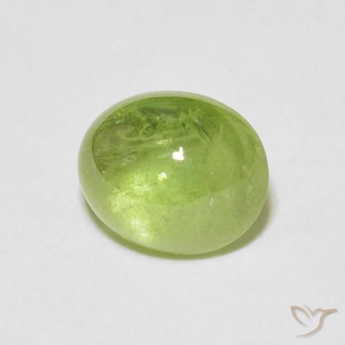 1.76 ct Green Sphene Stone, Natural Sphene in Oval Cabochon Shape for Sale