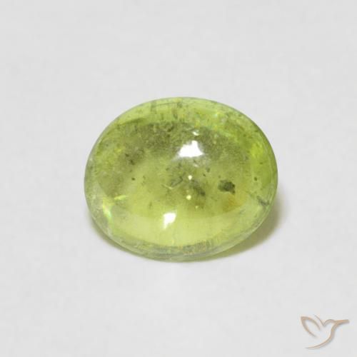 0.61ct Natural Medium Green Sphene, Oval, Transparent