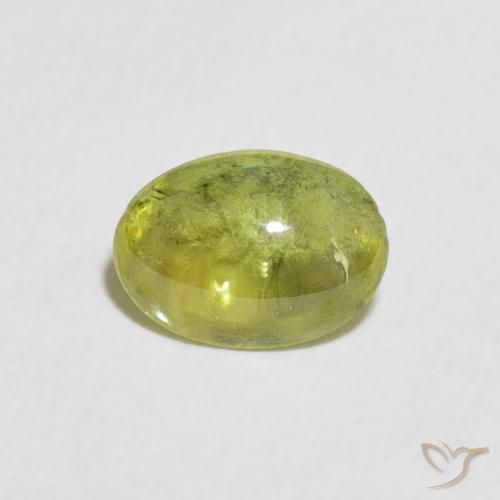 1.10ct Natural Warm Forest Green Sphene, Oval, Transparent