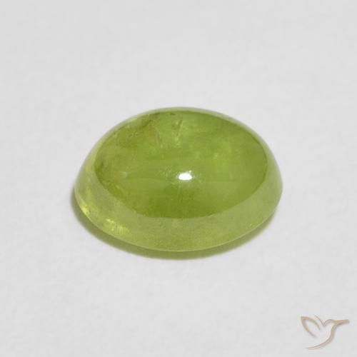 Sphene Gemstone in 8.1 x 6.6 mm Size for Sale, Sphene Stone in Medium Green Color