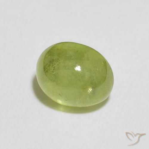 1.81 ct Green Sphene Stone, Natural Sphene in Oval Cabochon Shape for Sale