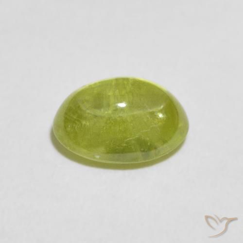 Sphene Gemstone in 8 x 6 mm (calibrated) Size for Sale, Sphene Stone in Olive Green Color