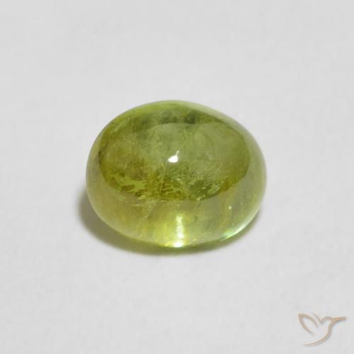 1.09ct Natural Olive Green Sphene, Oval, Transparent