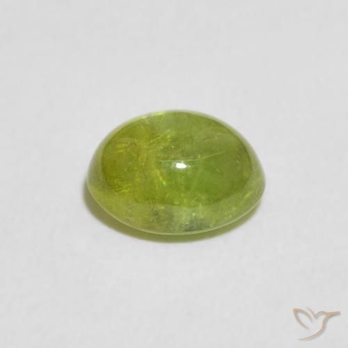 Sphene Gemstone in 6.5 x 5.3 mm Size for Sale, Sphene Stone in Olive Green Color