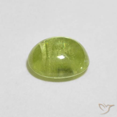 Sphene Gemstone in 6.7 x 5.5 mm Size for Sale, Sphene Stone in Lively Green Color