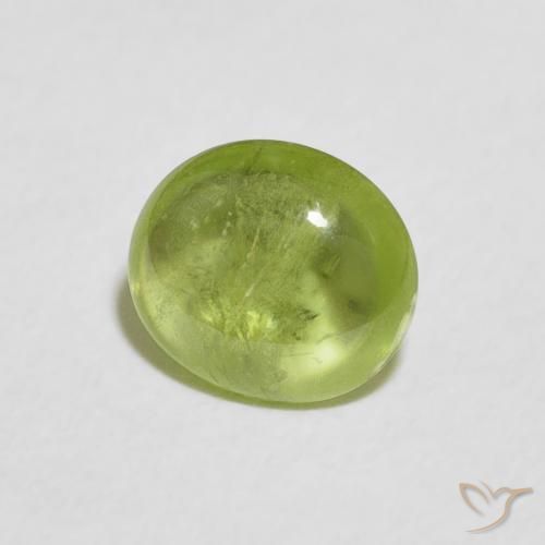 1.04 ct Green Sphene Stone, Natural Sphene in Oval Cabochon Shape for Sale