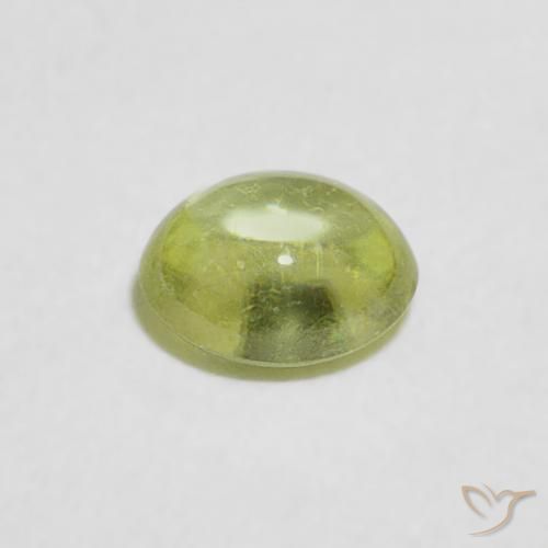 Sphene Gemstone in 5.1 x 4.4 mm Size for Sale, Sphene Stone in Lime Green Color