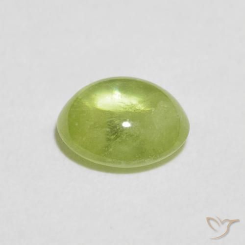 Sphene Gemstone in 6.8 x 5.9 mm Size for Sale, Sphene Stone in Light Green Color