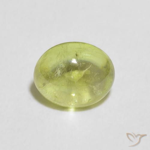 1.19ct Natural Lime Green Sphene, Oval, Transparent