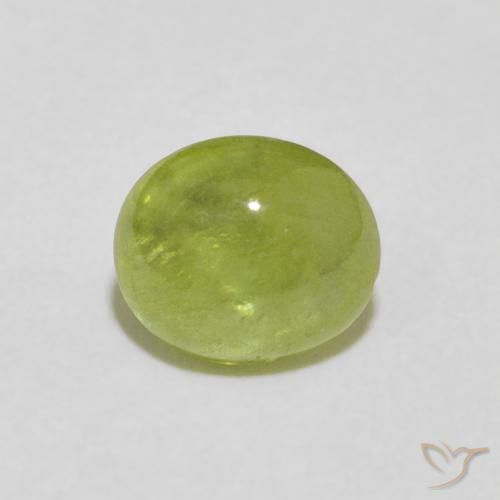 1.57ct Natural Olive Green Sphene, Oval, Transparent