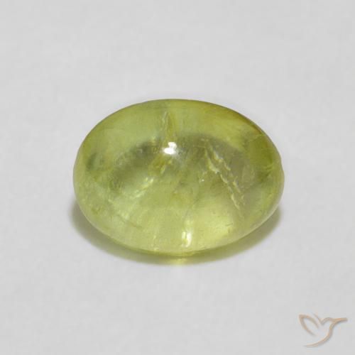 1.86ct Natural Light Green Sphene, Oval, Transparent