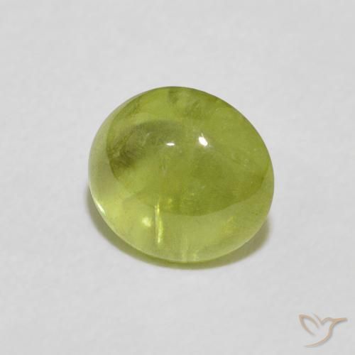 1.75 ct Green Sphene Stone, Natural Sphene in Oval Cabochon Shape for Sale