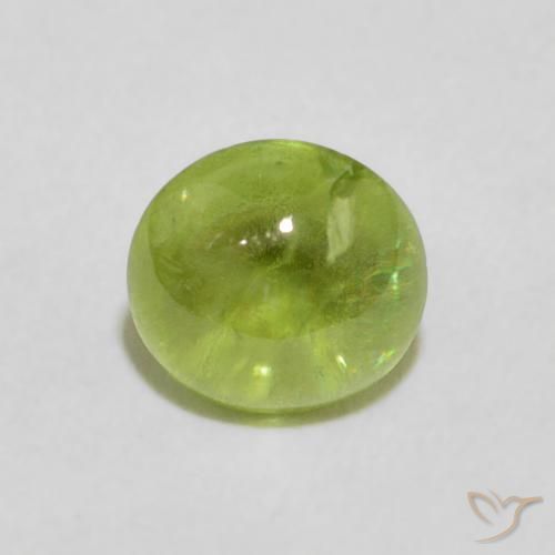 1.18ct Natural Medium Green Sphene, Oval, Transparent