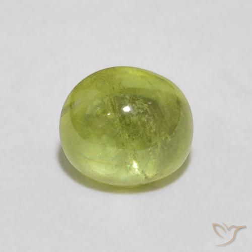 1.17ct Natural Yellowish Green Sphene, Oval, Transparent