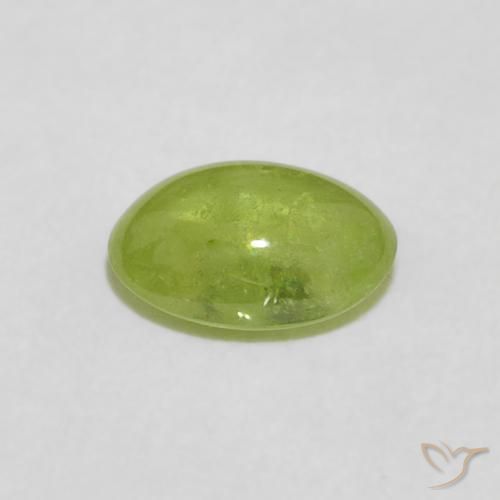 Sphene Gemstone in 7.4 x 5.7 mm Size for Sale, Sphene Stone in Lively Green Color