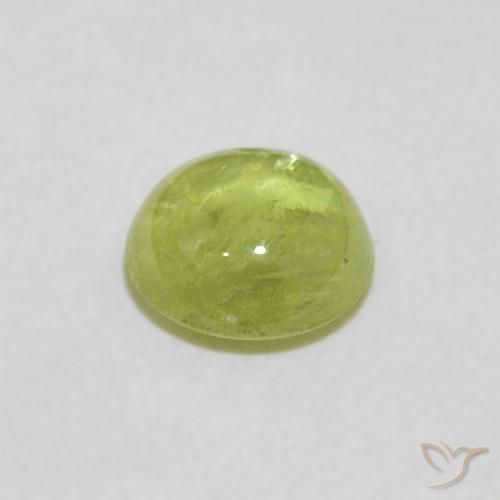 Sphene Gemstone in 6 mm (calibrated) Size for Sale, Sphene Stone in Medium Green Color