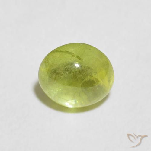 0.85ct Natural Olive Green Sphene, Oval, Transparent