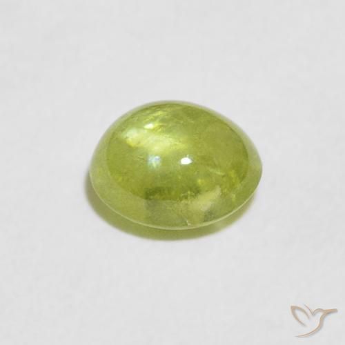 Sphene Gemstone in 5.6 x 5 mm Size for Sale, Sphene Stone in Olive Green Color