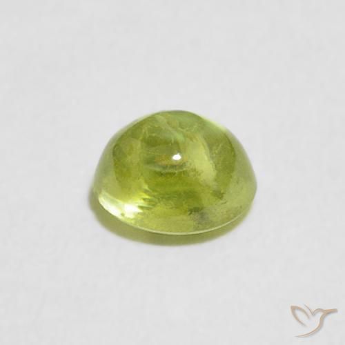 Sphene Gemstone in 5 x 4.4 mm Size for Sale, Sphene Stone in Light Forest Green Color
