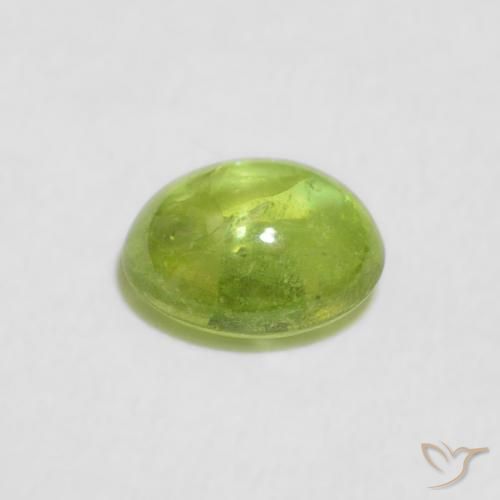 Sphene Gemstone in 5.9 x 4.9 mm Size for Sale, Sphene Stone in Lively Green Color