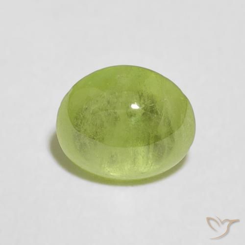 0.98ct Natural Light Lively Green Sphene, Oval, Transparent