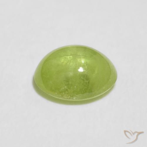Sphene Gemstone in 6.4 x 5.5 mm Size for Sale, Sphene Stone in Light Lively Green Color