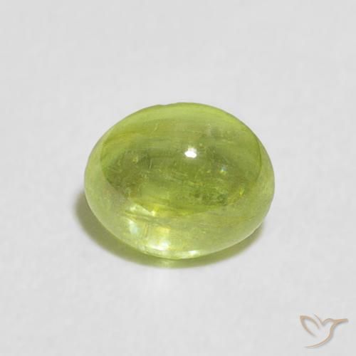 0.72ct Natural Medium Green Sphene, Oval, Transparent
