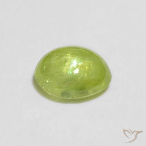 Sphene Gemstone in 5.7 x 4.7 mm Size for Sale, Sphene Stone in Medium Green Color