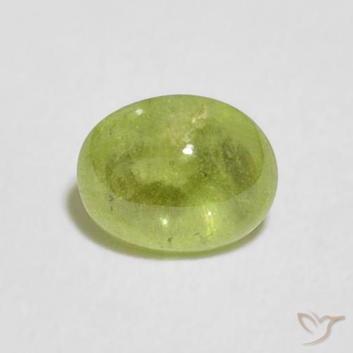 0.91ct Natural Medium Green Sphene, Oval, Transparent