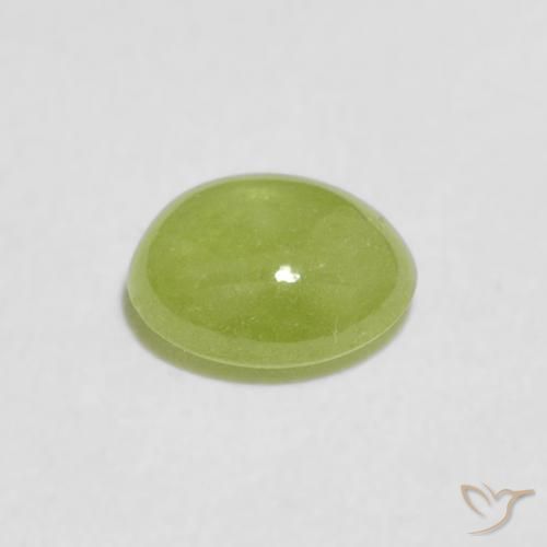 Sphene Gemstone in 6 x 5.2 mm Size for Sale, Sphene Stone in Lively Green Color