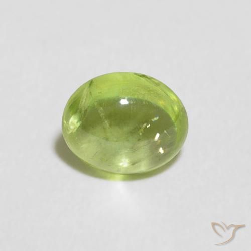 0.65ct Natural Lively Green Sphene, Oval, Transparent
