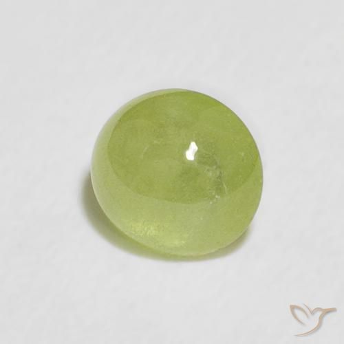 0.82 ct Green Sphene Stone, Natural Sphene in Oval Cabochon Shape for Sale
